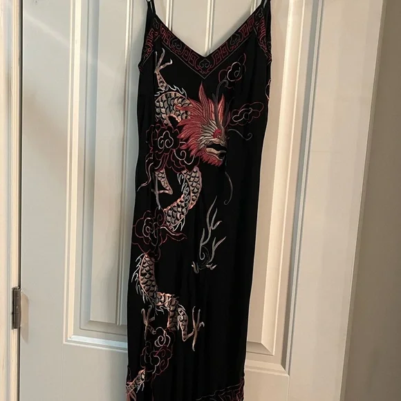 Sue Wong Black Dress with Red Embroidery - Picture 2 of 8